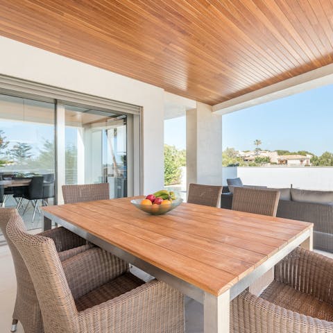 Light the barbecue and enjoy an alfresco meal with loved ones