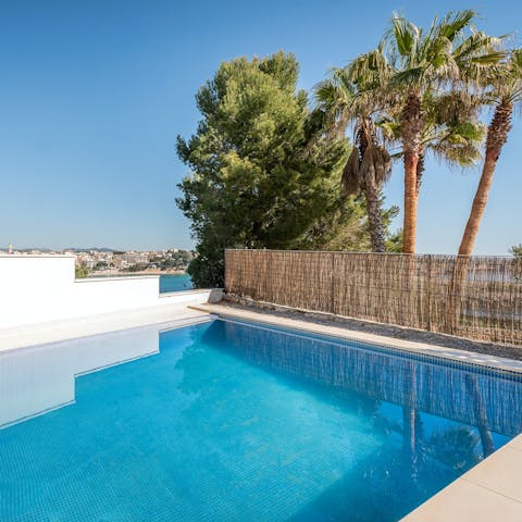 Swim in the private pool for some respite from the Spanish heat