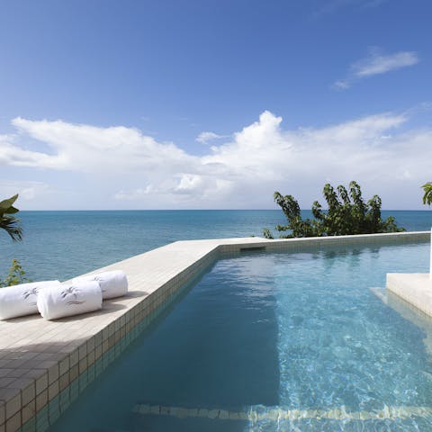 Admire stunning views from the private pool