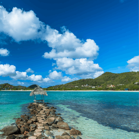 Explore the beaches along Antigua's northern coastline