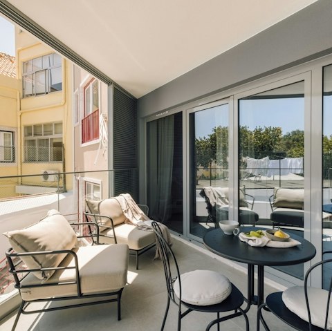 Take your morning coffee onto the private terrace