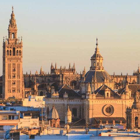 Stay in the heart of the beautiful city of Seville, a fifteen-minute walk from the historic Cathedral