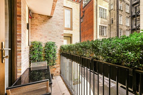 Sip a morning cuppa on the balcony