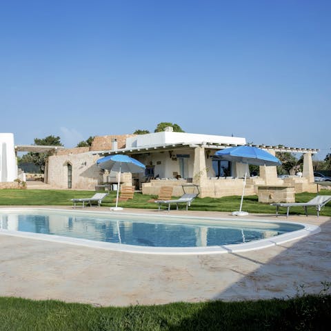 Alternate between the pool and the sun loungers to make the most of the sunshine