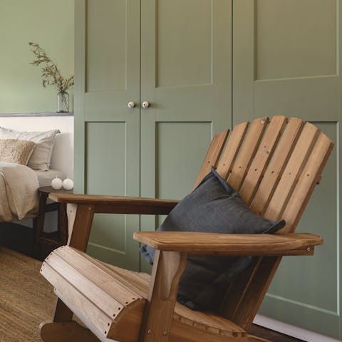 Relax in the rocking chair with a classic novel in the evening