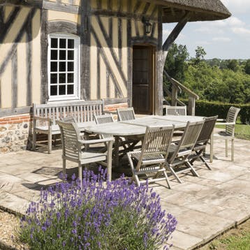 Serve up some French culinary delights at the alfresco dining area