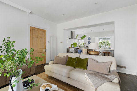 Cook, relax, and entertain in an elegant living space that leads to the garden