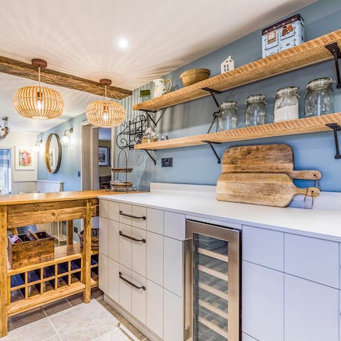 Gather in the kitchen-diner for a fry-up breakfast with complimentary tea