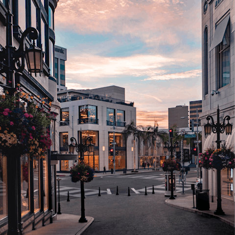 Hit the shops in Beverly Hills, twenty minutes away