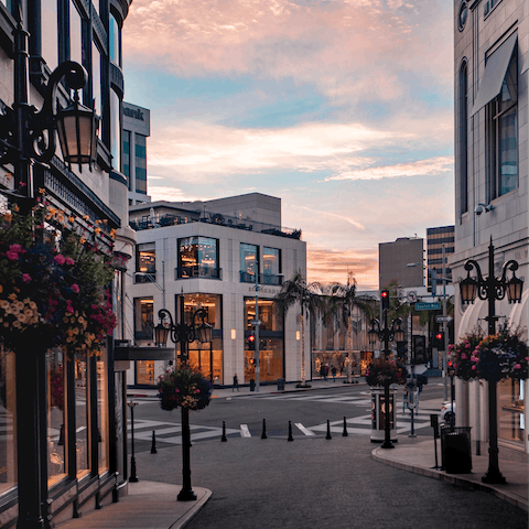 Hit the shops in Beverly Hills, twenty minutes away