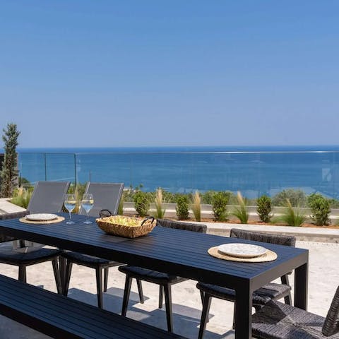 Take your brunch to the al fresco dining area and enjoy the incredible view