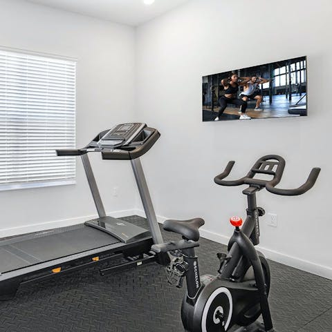 Feel refreshed and recharged after a session in the home gym