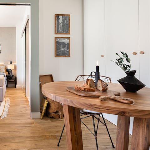 Use the table as a work-from-home base