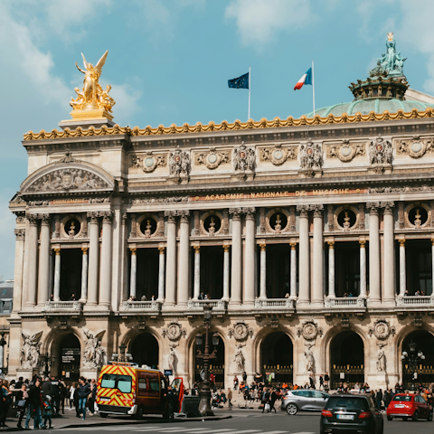 Marvel at the beauty of the nearby Palais Garnier