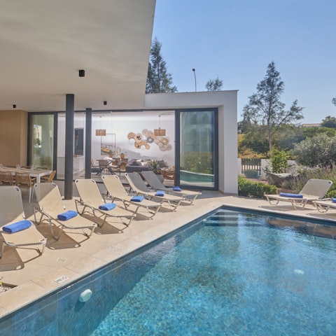 Relax by the private pool before taking a dip
