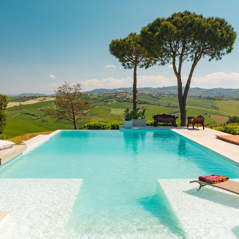 Let the day pass you by as you float about in the private pool