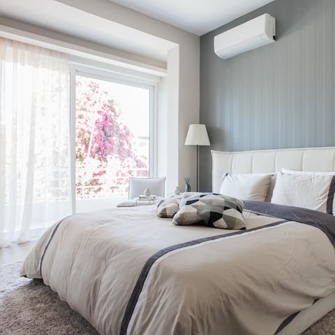 Wake up in your super comfy bed and hop straight onto the balcony to feel the morning sun on your face