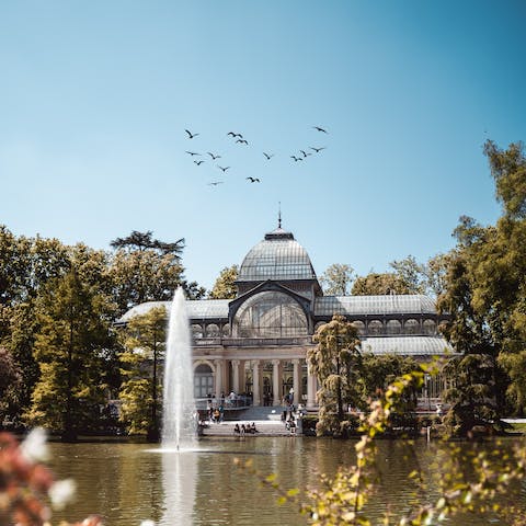 Walk to the beautiful El Retiro Park in five minutes