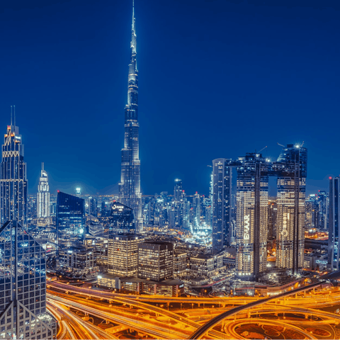 Stay in the heart of the glamorous Downtown, close to the iconic Burj Khalifa