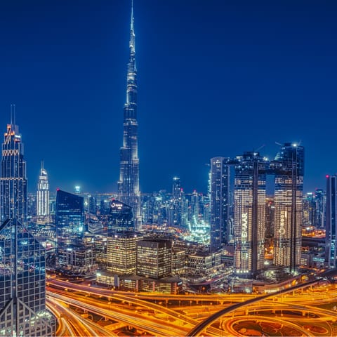 Stay in the heart of the glamorous Downtown, close to the iconic Burj Khalifa