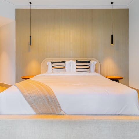 Get a good night's rest in the plush bedrooms