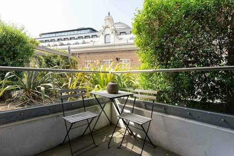 Step out into the open air surrounded by lush greenery