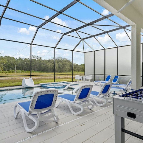 Wind down with lazy afternoons by the private pool