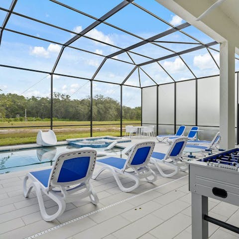 Wind down with lazy afternoons by the private pool