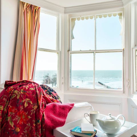 Start your morning off with freshly-brewed coffee and a view