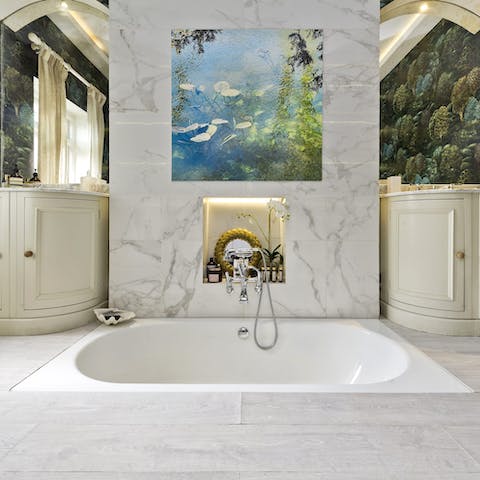 Enjoy a pamper session in the bath after a busy day spent exploring the capital