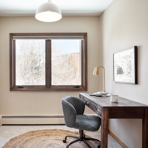 Catch up on a few work emails from this dedicated office