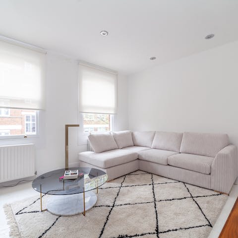 Kick back on the sofa with a glass of pet nat