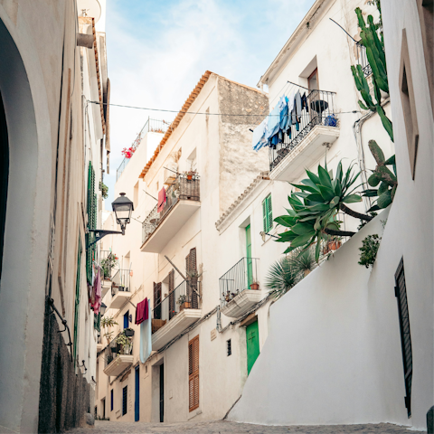 Make your way towards Ibiza Town, fifteen minutes by car