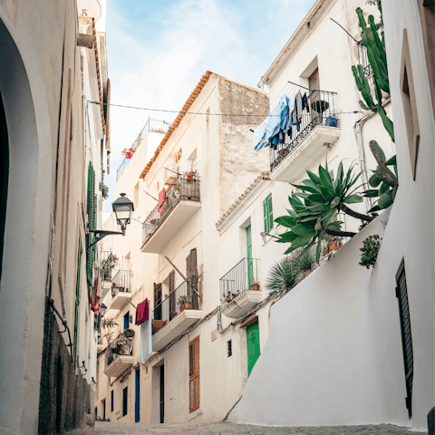 Make your way towards Ibiza Town, fifteen minutes by car