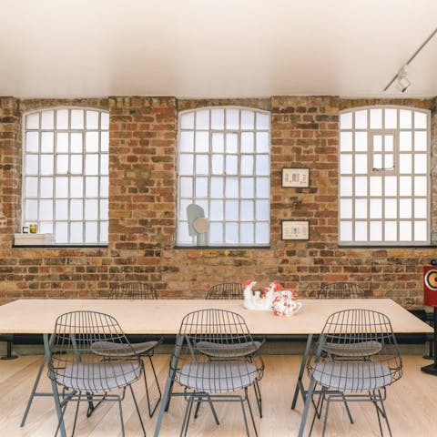Dine together in this converted Victorian workshop