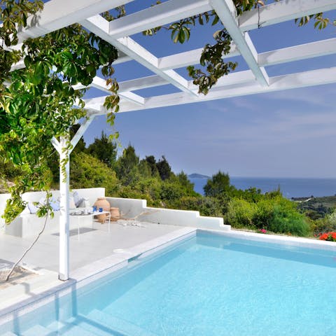 Take in the sweeping views from this romantic terrace
