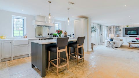 Sit at the breakfast bar to watch as the nominated chef cooks a delicious meal