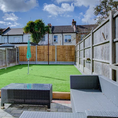 Soak up the calm of the private outdoor space