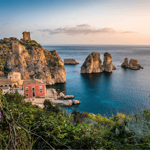 Stay in southern Sicily - just an eighteen-minute drive away from Calamosche Beach