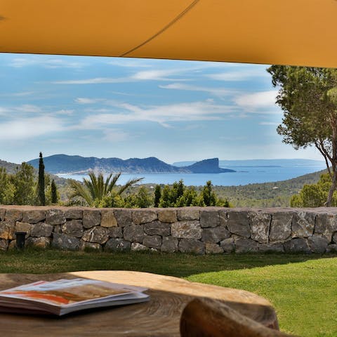 Admire the incredible views from the garden