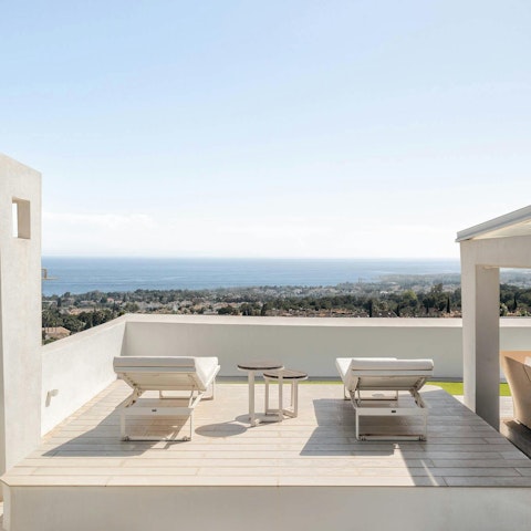 Soak up the Marbella sunshine from the sunbathing deck