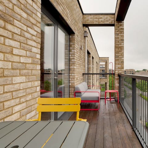 Enjoy a hot coffee on the heights of the balcony