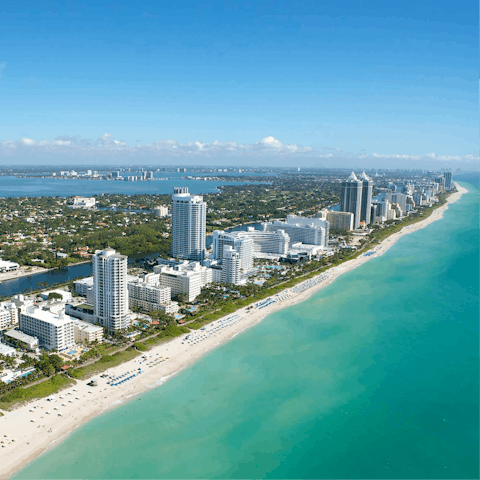 Take a twenty five minute drive to Miami Beach for a well earned day trip