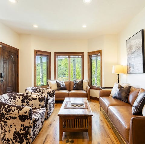 Make yourself at home in the inviting open-plan living and dining space