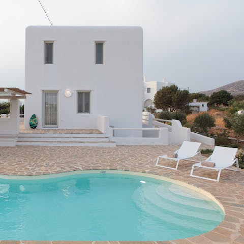Float in your private pool when you need to beat the Greek heat