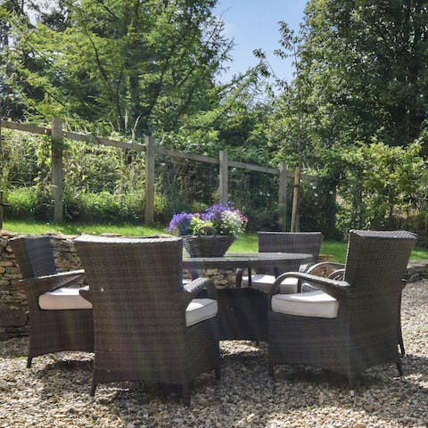 Enjoy alfresco dining in the summer months