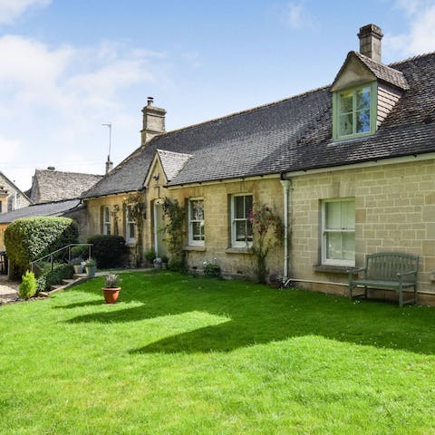 Play games on the manicured lawn