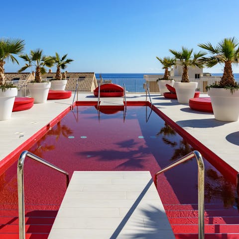 Cool off from the Spanish sun with a dip in the unique swimming pool