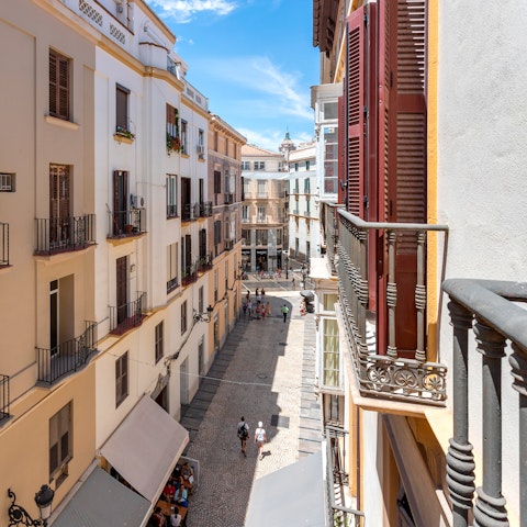 Watch the world go by over a cup of coffee on the Juliet balcony