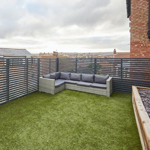 Soak up the sun on the private terrace